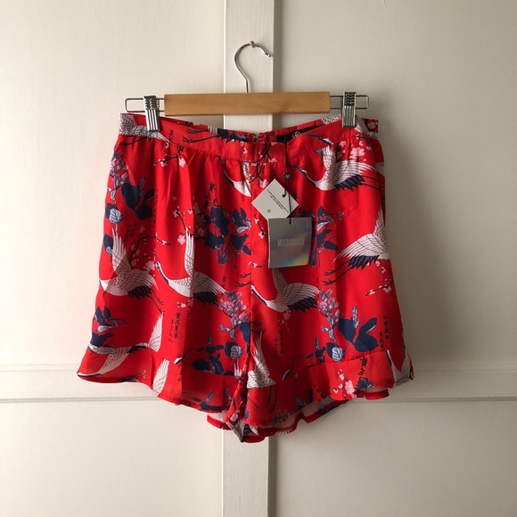 BOGO50% Missguided Oriental Print Shorts - Picture 2 of 5